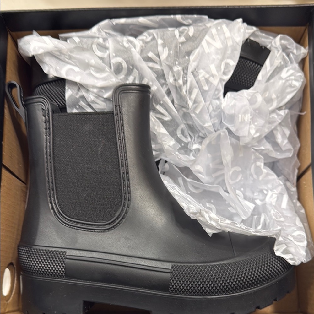 I.N.C. Black Chelsea Rain Boots
